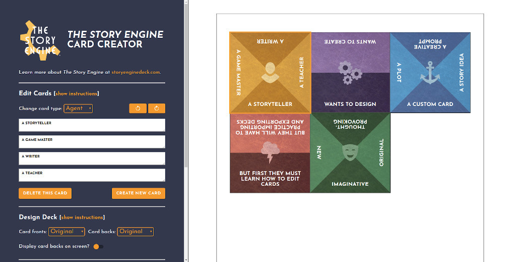 The Story Engine Card Creator